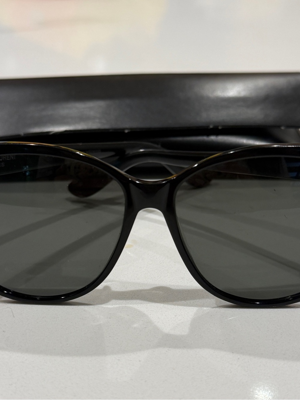 Saint Laurent Black Sunglasses with Dark Gray Lenses